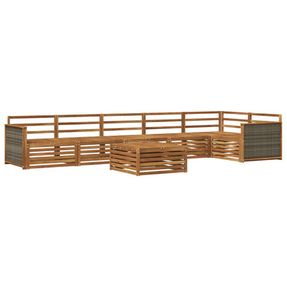 Set di divani da esterno 7 pcs Naturale