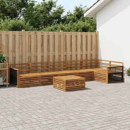 Set di divani da esterno 7 pcs Naturale