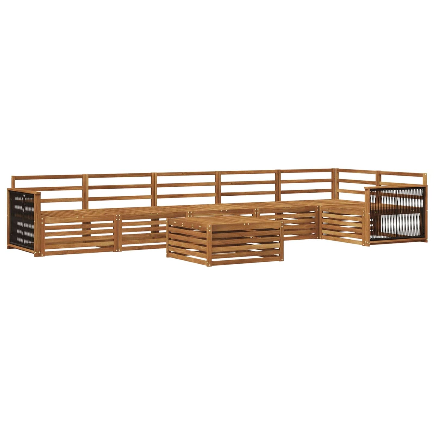 Set di divani da esterno 7 pcs Naturale