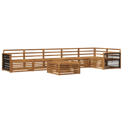 Set di divani da esterno 7 pcs Naturale