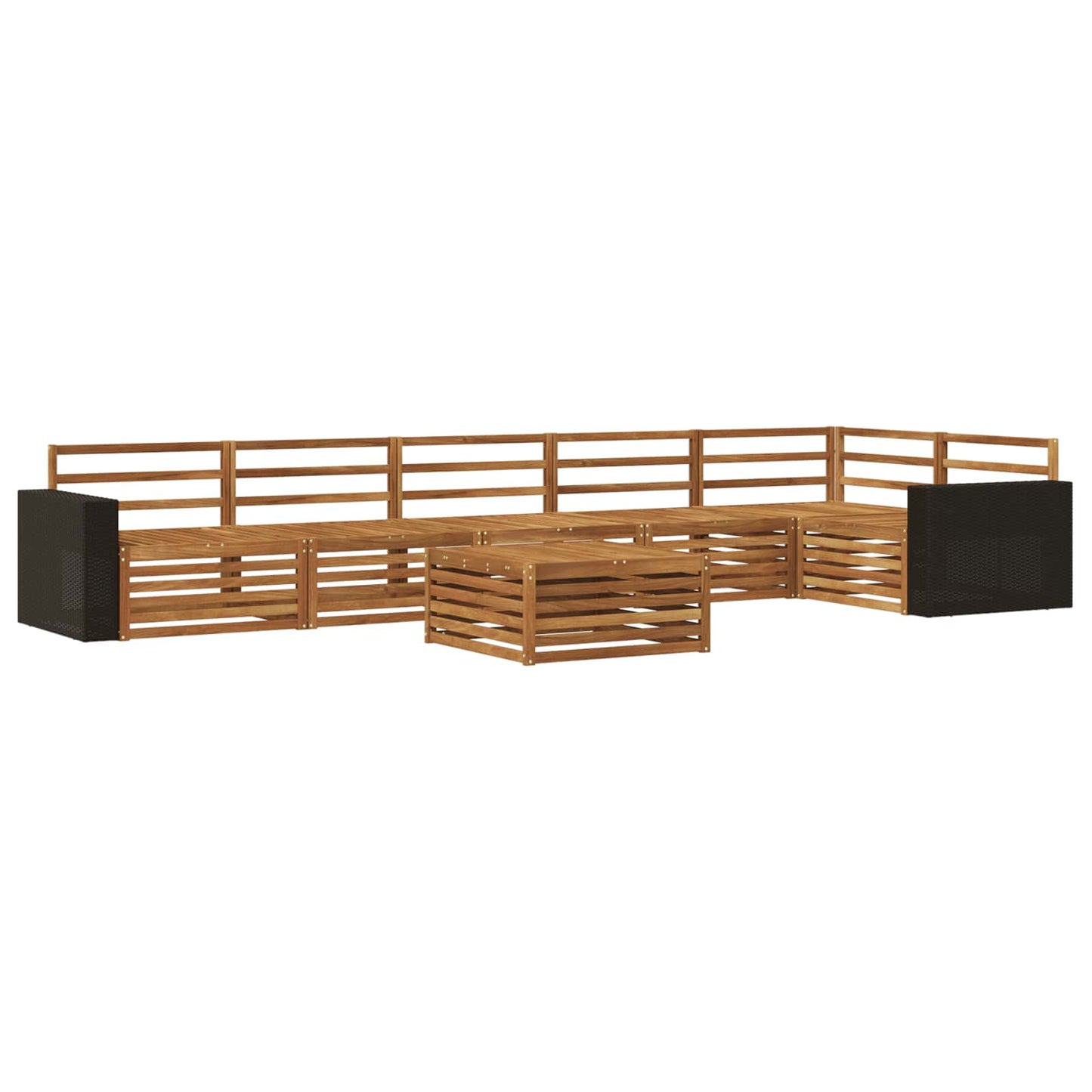 Set di divani da esterno 7 pcs Naturale 79 x 79 x 37 cm | homemem39