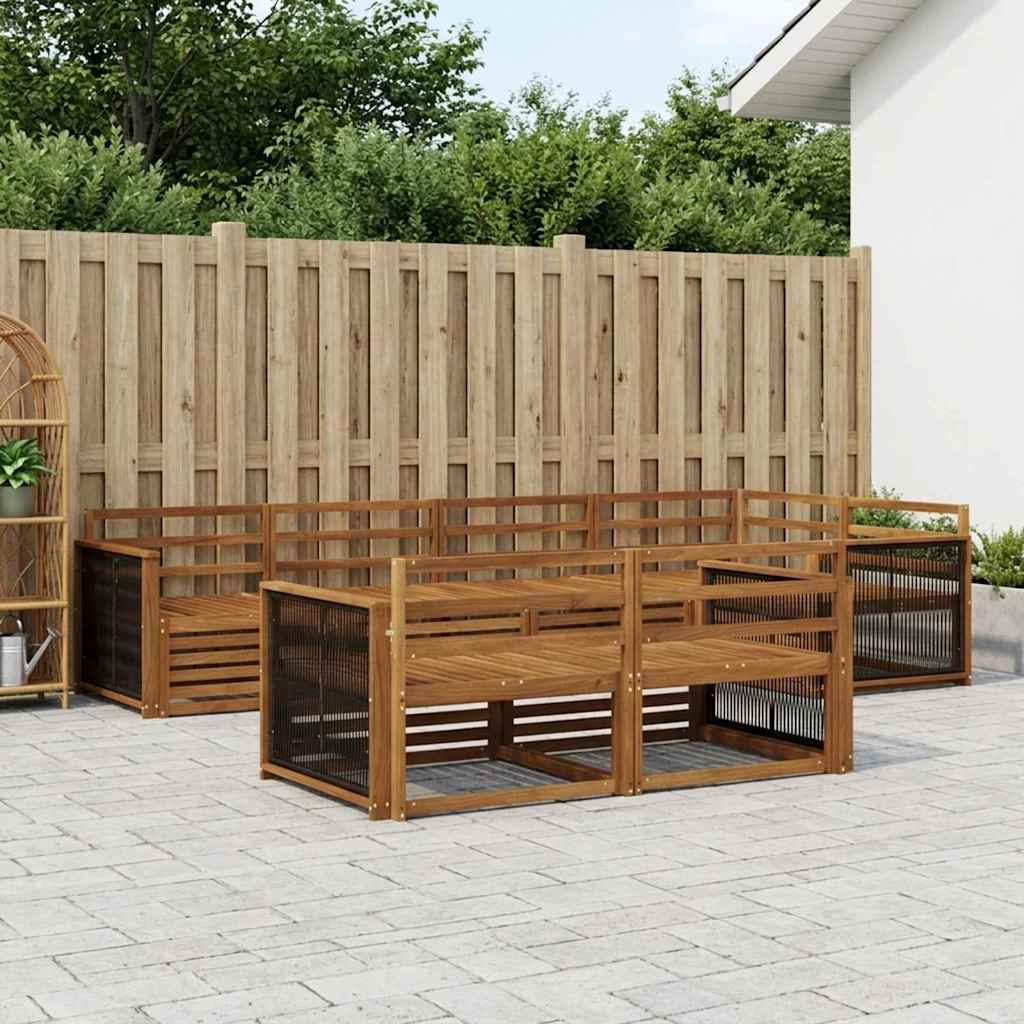 Set di divani da esterno 7 pcs Naturale | homemem39
