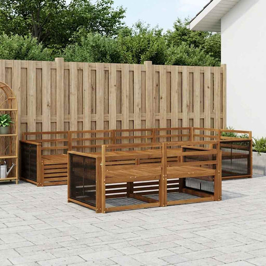 Set di divani da esterno 7 pcs Naturale | homemem39
