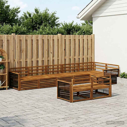 Set di divani da esterno 8 pcs Naturale | homemem39