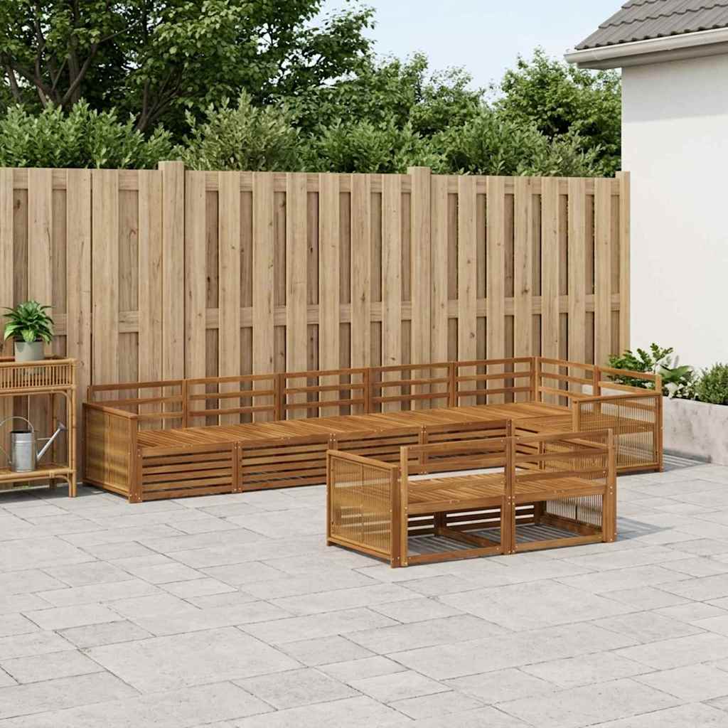 Set di divani da esterno 8 pcs Naturale | homemem39