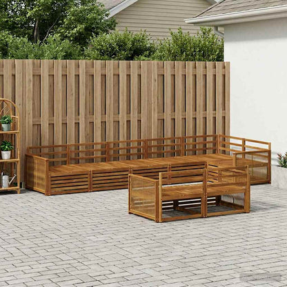Set di divani da esterno 8 pcs Naturale | homemem39