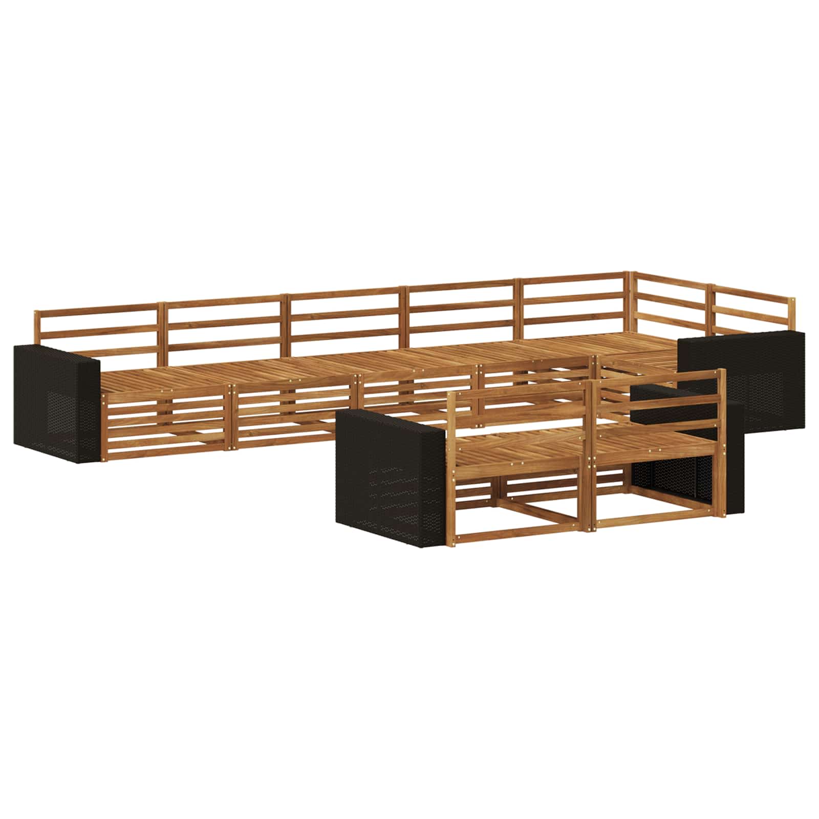 Set di divani da esterno 8 pcs Naturale | homemem39