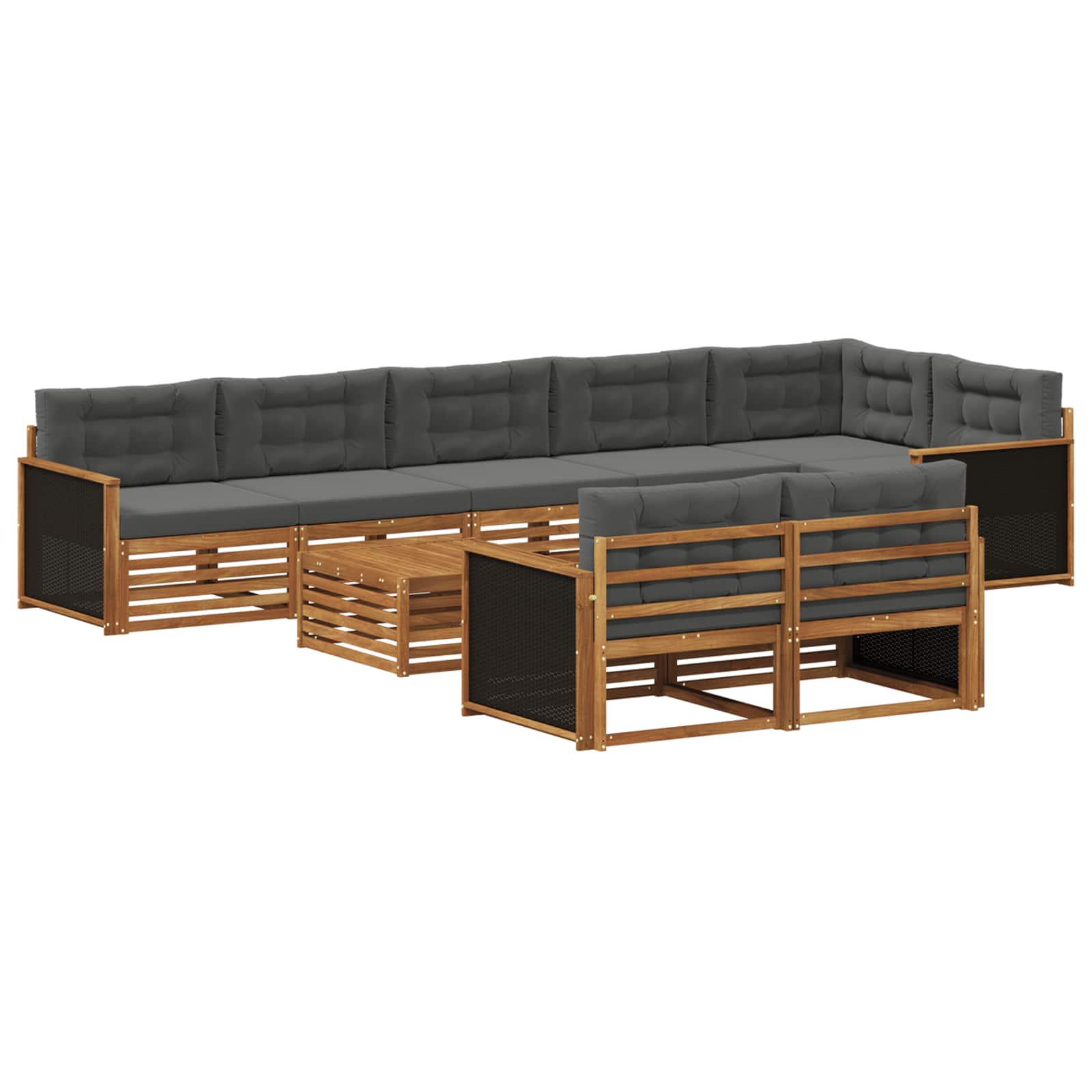 Set di divani da esterno con cuscino 9 pcs | homemem39