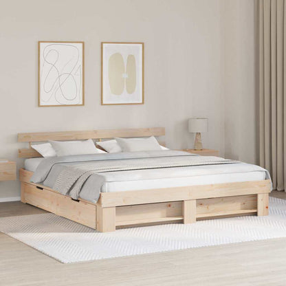 Struttura del letto Marrone 180 x 200 cm Legno di pino massello