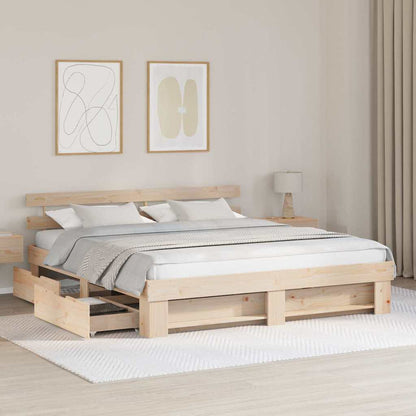 Struttura del letto Marrone 180 x 200 cm Legno di pino massello