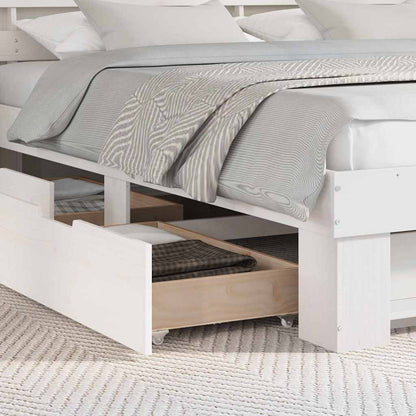 Struttura del letto Bianco 180 x 200 cm Legno di pino massello - homemem39