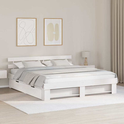 Struttura del letto Bianco 180 x 200 cm Legno di pino massello