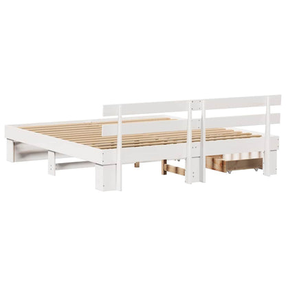 Struttura del letto Bianco 180 x 200 cm Pino massello | homemem39