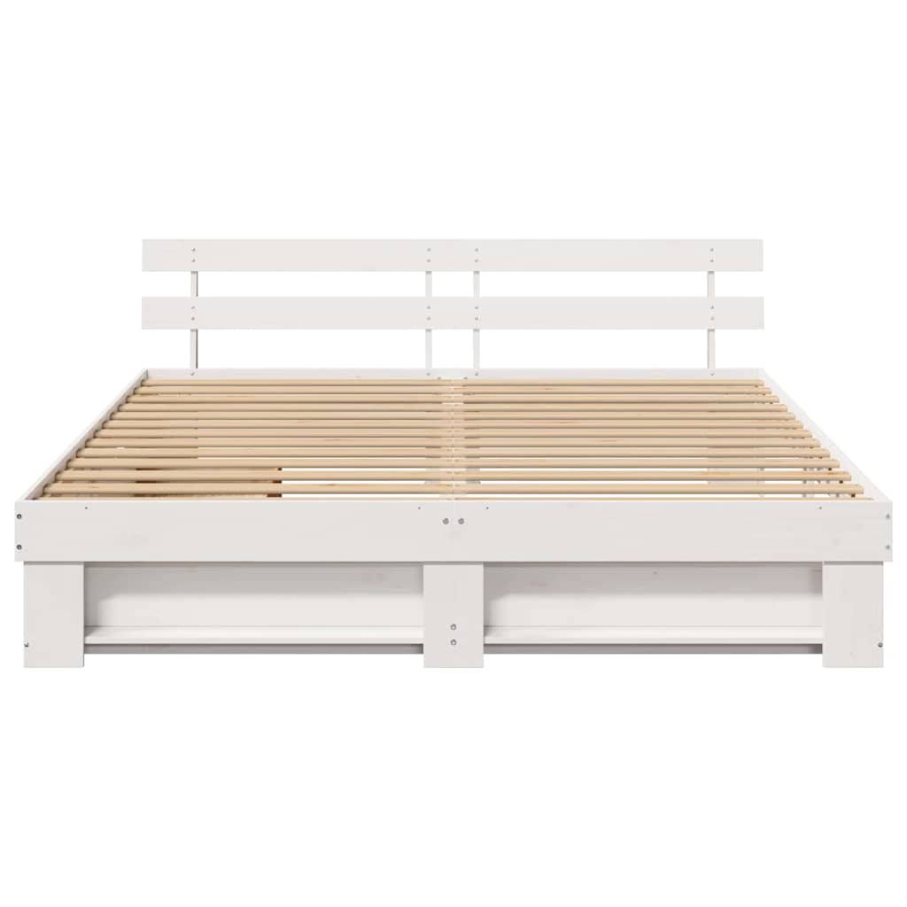Struttura del letto Bianco 180 x 200 cm Legno di pino massello