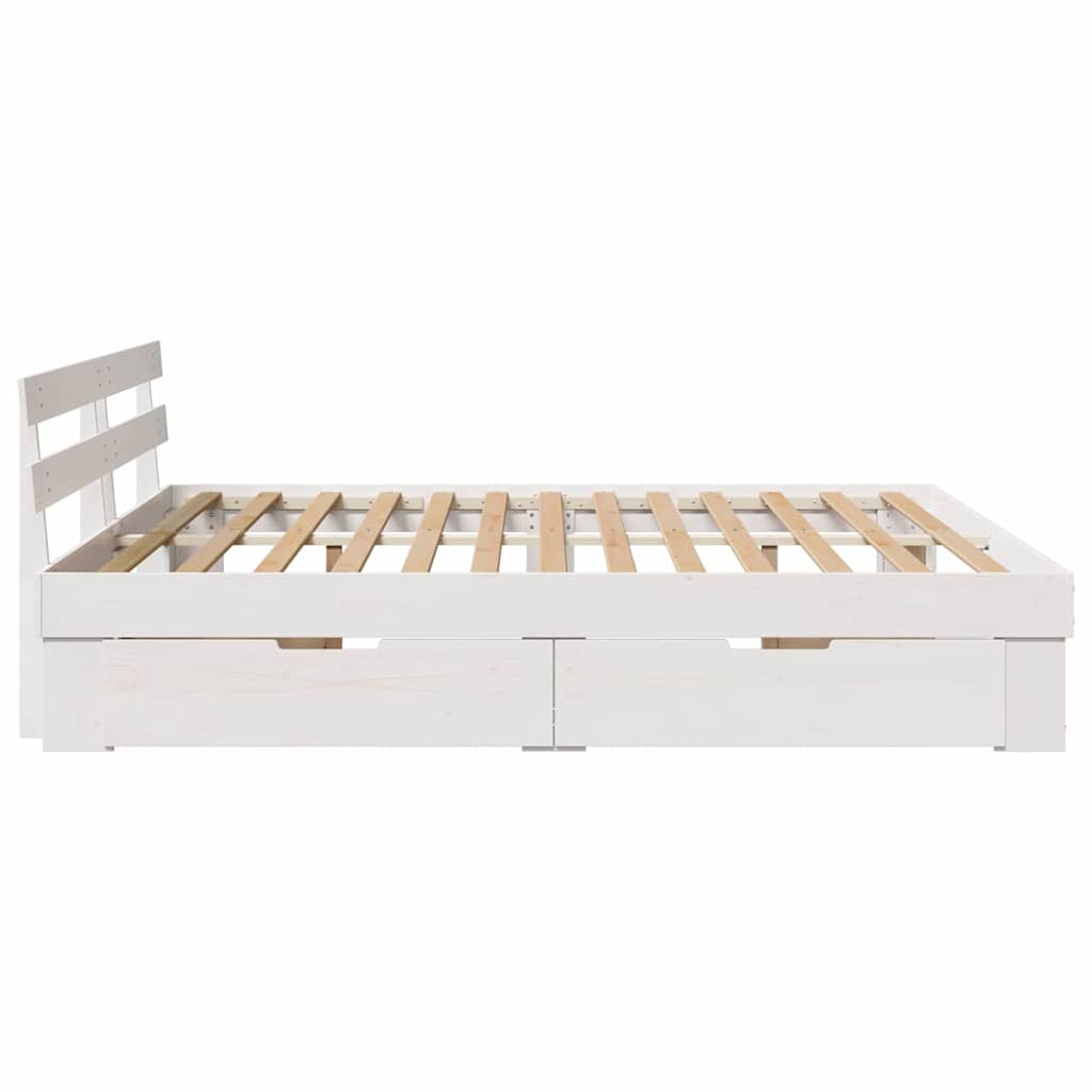 Struttura del letto Bianco 180 x 200 cm Legno di pino massello