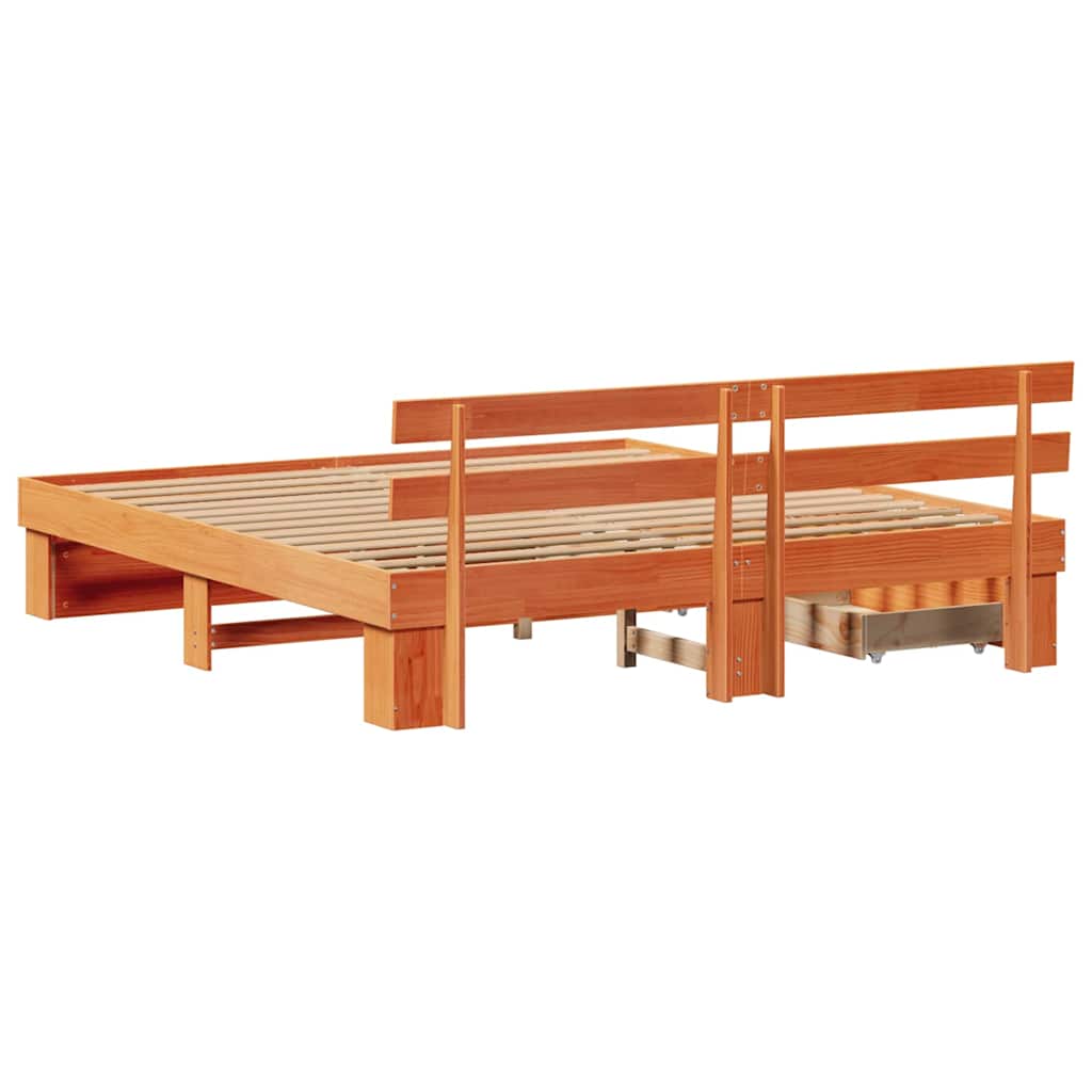 Struttura del letto Marrone cerato 180 x 200 cm Pino massello | homemem39