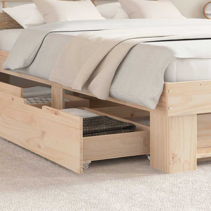 Struttura del letto Marrone 150 x 200 cm Legno di pino massello