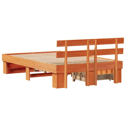 Struttura del letto Marrone cerato 120 x 200 cm Pino massello | homemem39