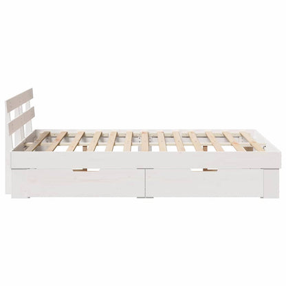 Struttura del letto Bianco 135 x 190 cm Legno di pino massello