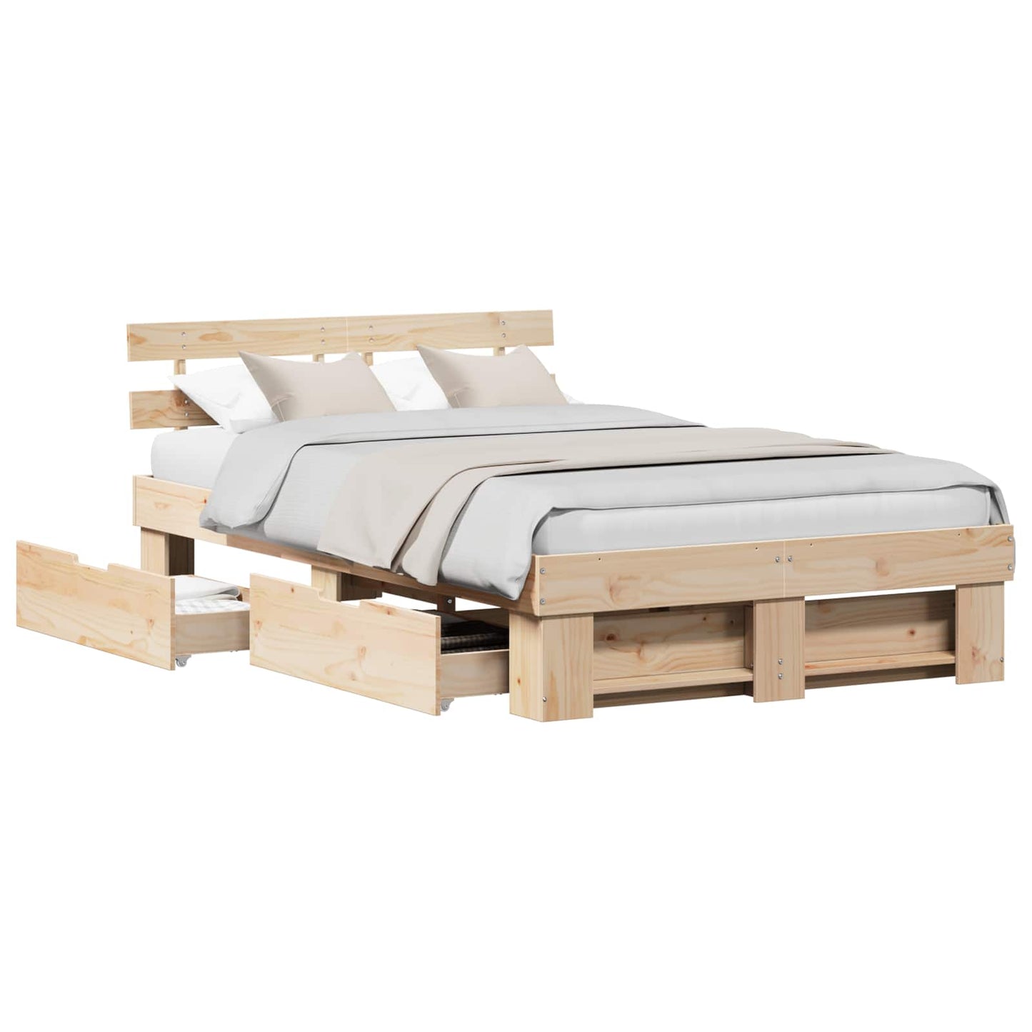 Struttura del letto Marrone 120 x 190 cm Pino massello | homemem39