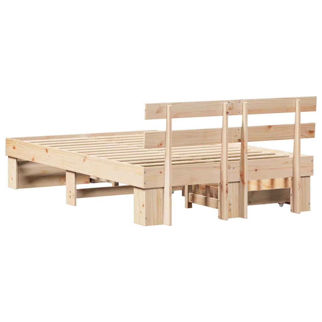 Struttura del letto Marrone 120 x 190 cm Pino massello | homemem39