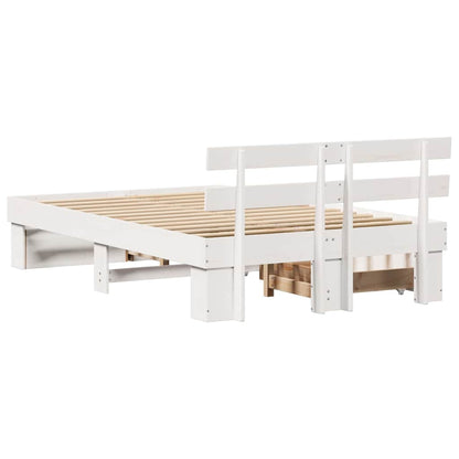 Struttura del letto Bianco 120 x 190 cm Pino massello | homemem39