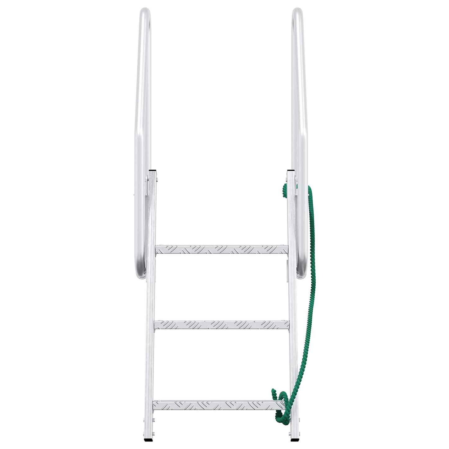 Scala da molo a 3 gradini Argento 58 x 77 x 144 cm Alluminio