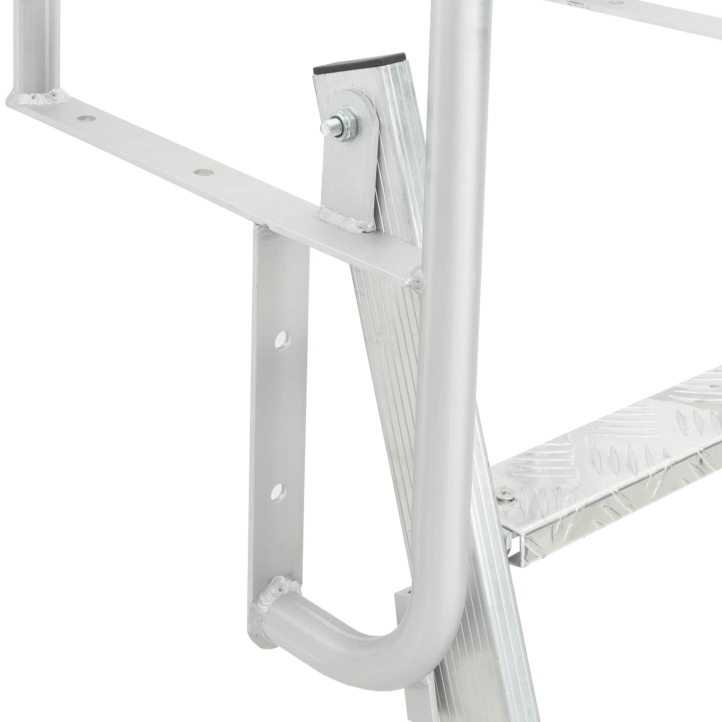 Scala da Dock a 4 Gradini Argento 58 x 77 x 166 cm Alluminio | homemem39