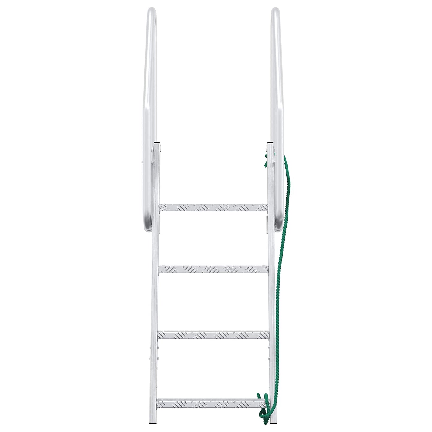 Scala da Dock a 4 Gradini Argento 58 x 77 x 166 cm Alluminio | homemem39