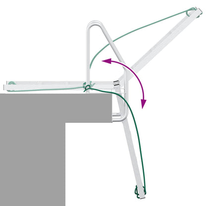 Scala da Dock a 4 Gradini Argento 58 x 77 x 166 cm Alluminio | homemem39
