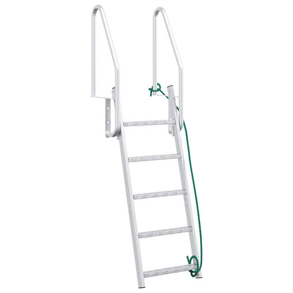 Scala da Dock a 5 Gradini Argento 58 x 77 x 191 cm Alluminio | homemem39