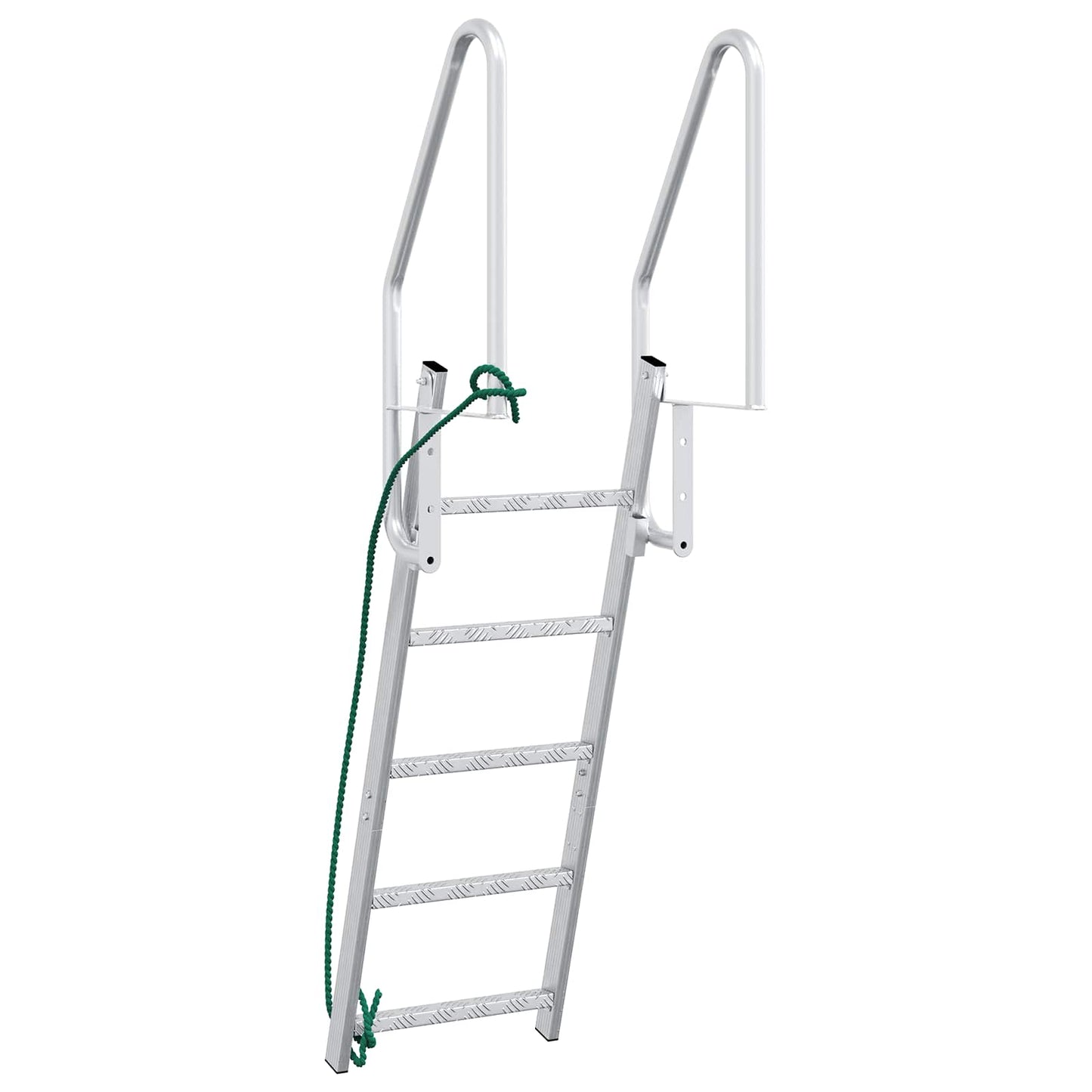 Scala da Dock a 5 Gradini Argento 58 x 77 x 191 cm Alluminio | homemem39