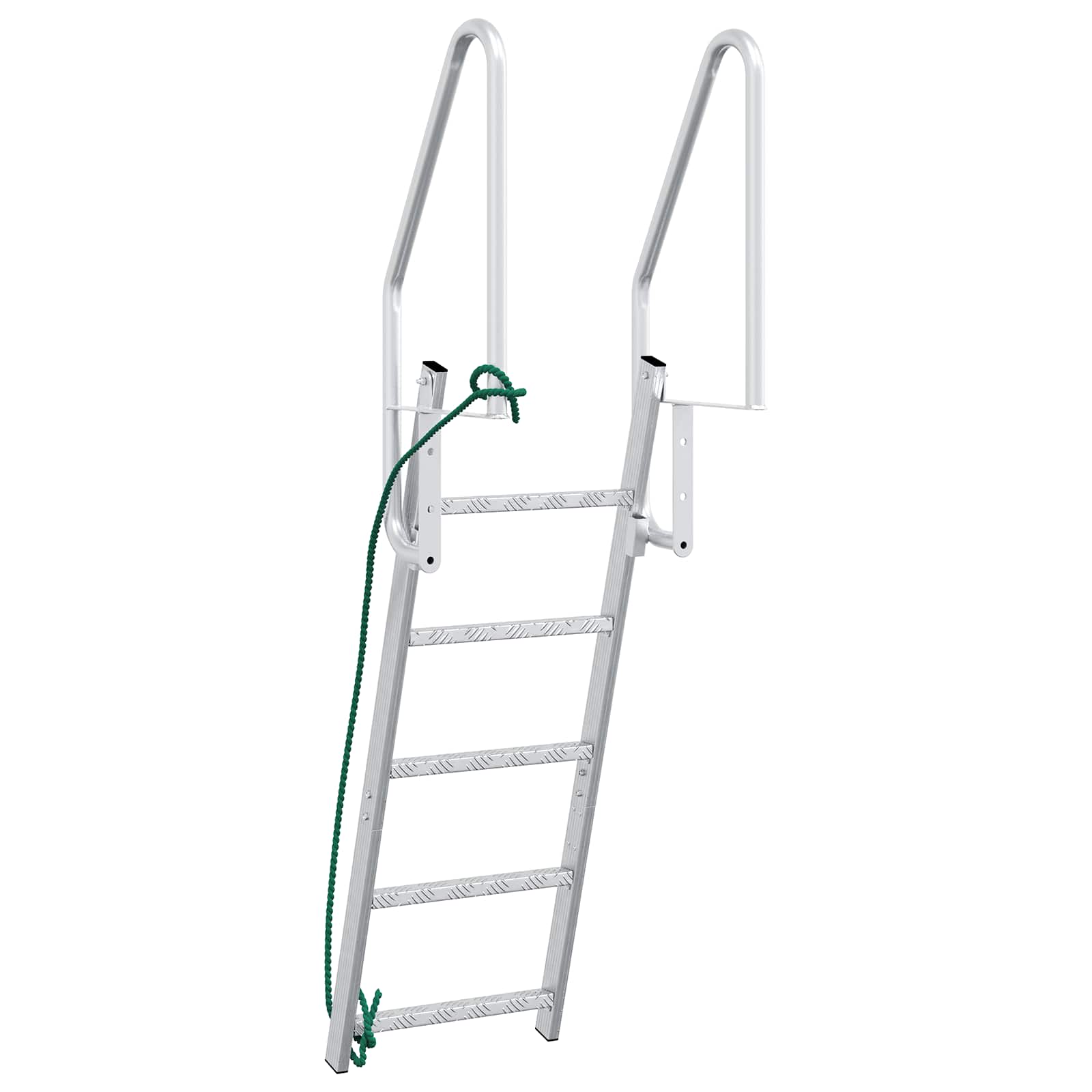 Scala da Dock a 5 Gradini Argento 58 x 77 x 191 cm Alluminio | homemem39