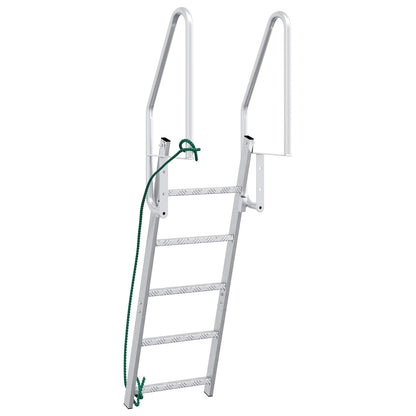 Scala da Dock a 5 Gradini Argento 58 x 77 x 191 cm Alluminio | homemem39