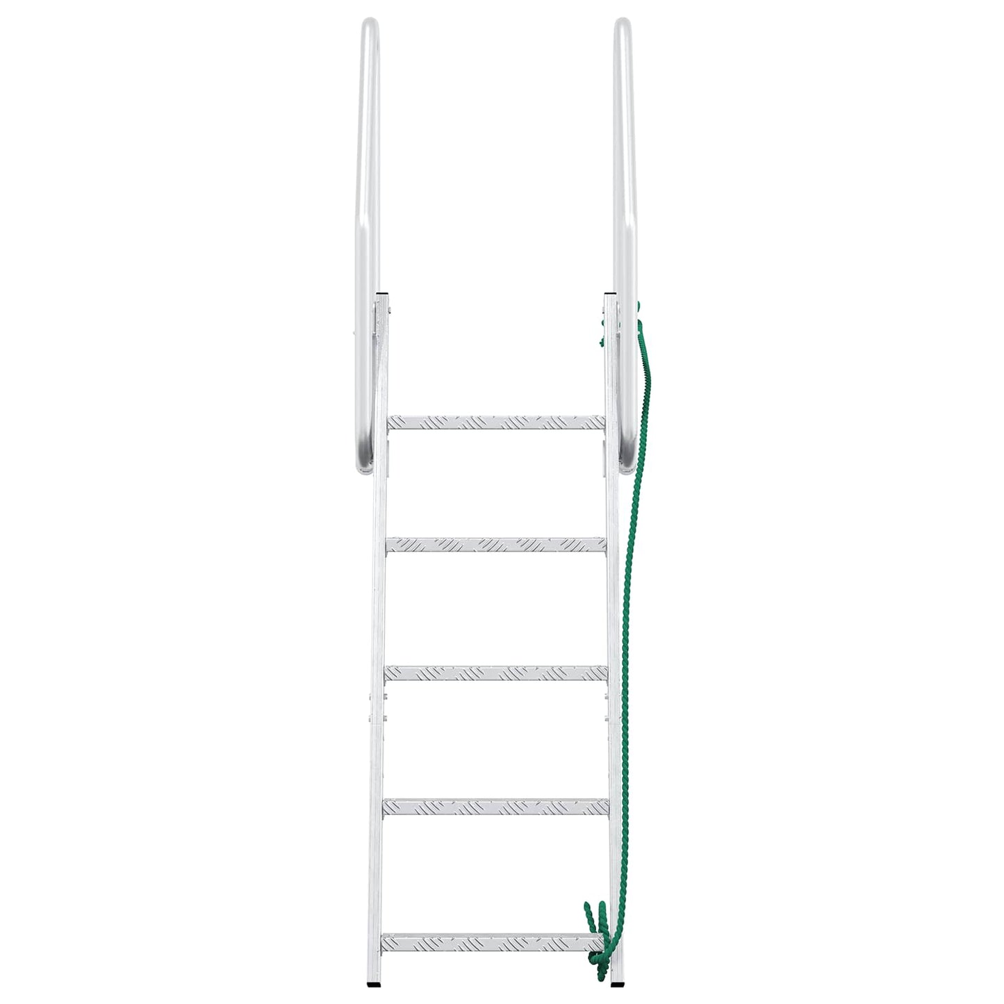 Scala da Dock a 5 Gradini Argento 58 x 77 x 191 cm Alluminio | homemem39