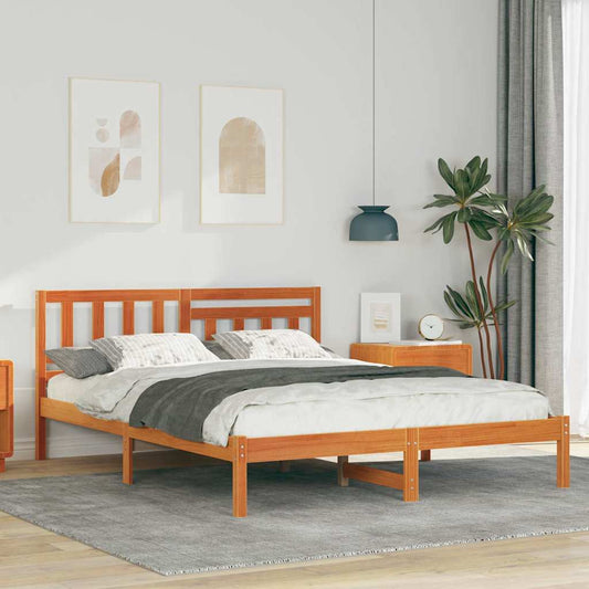 Struttura del letto Marrone cerato 150 x 200 cm Pino massello | homemem39