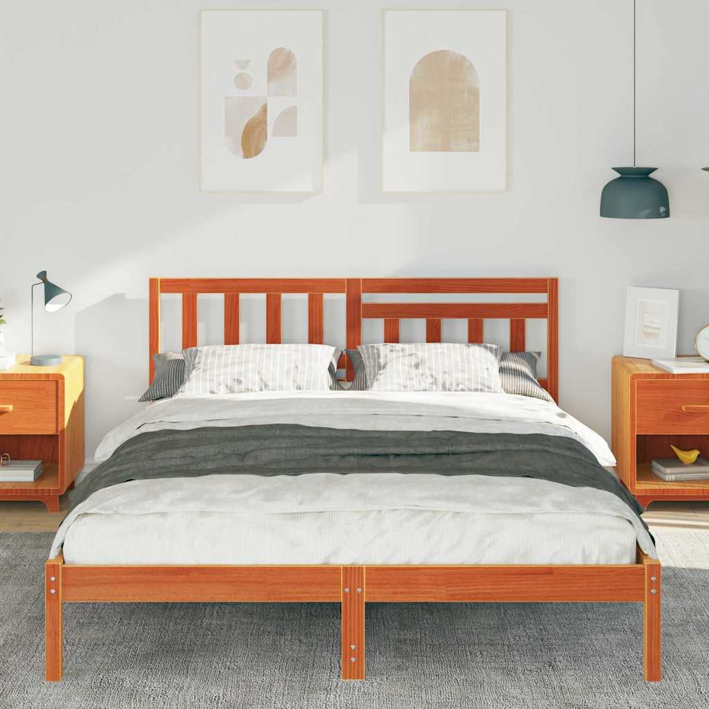 Struttura del letto Marrone cerato 150 x 200 cm Pino massello | homemem39