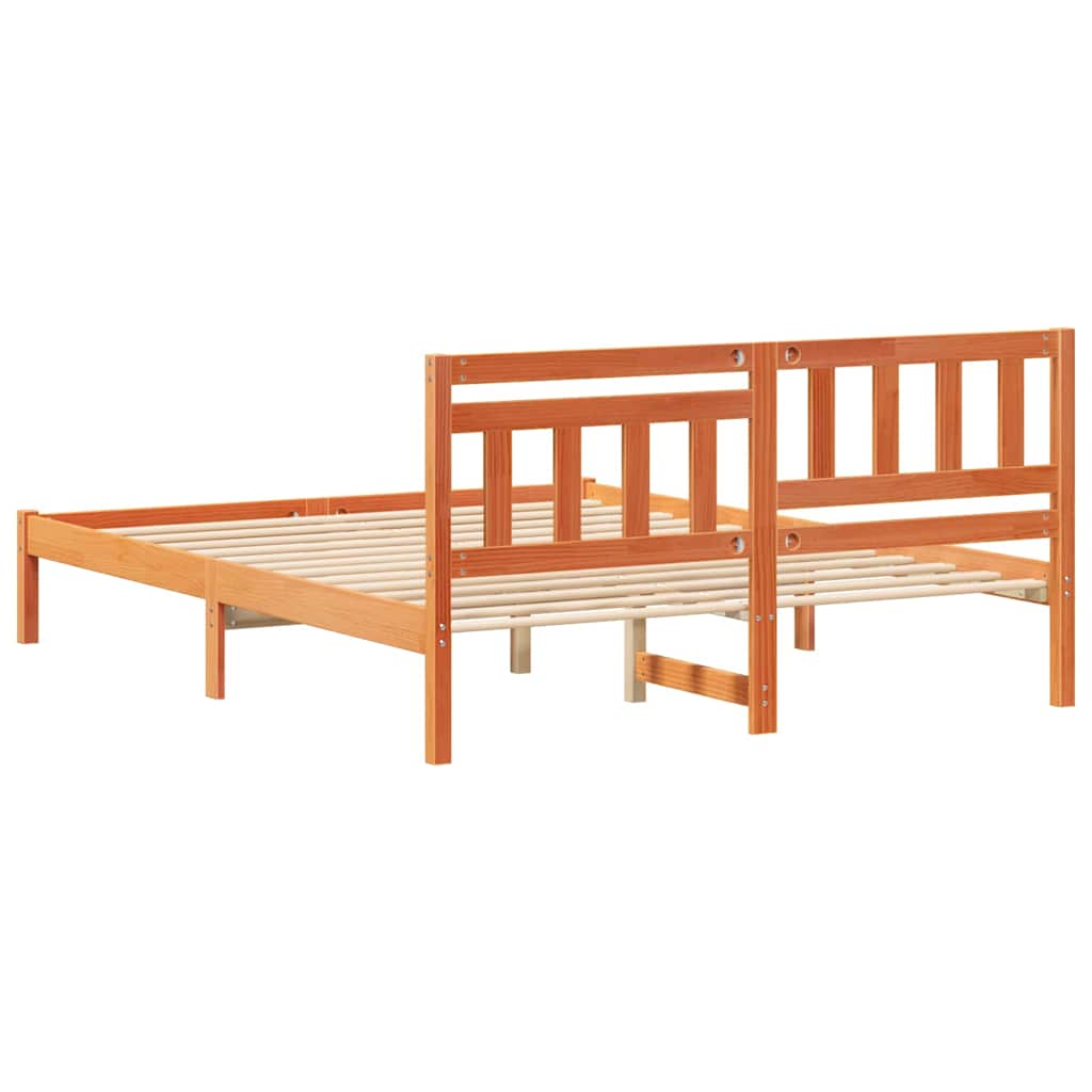 Struttura del letto Marrone cerato 150 x 200 cm Pino massello | homemem39