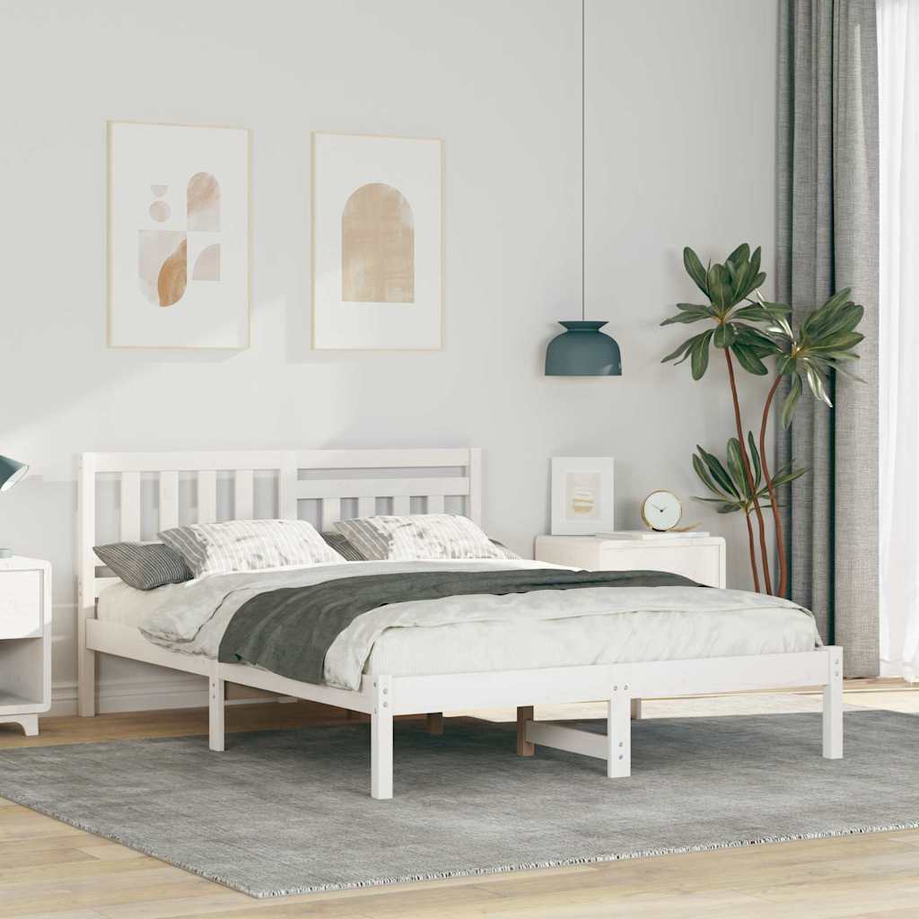 Struttura del letto Bianco 120 x 200 cm Pino massello | homemem39