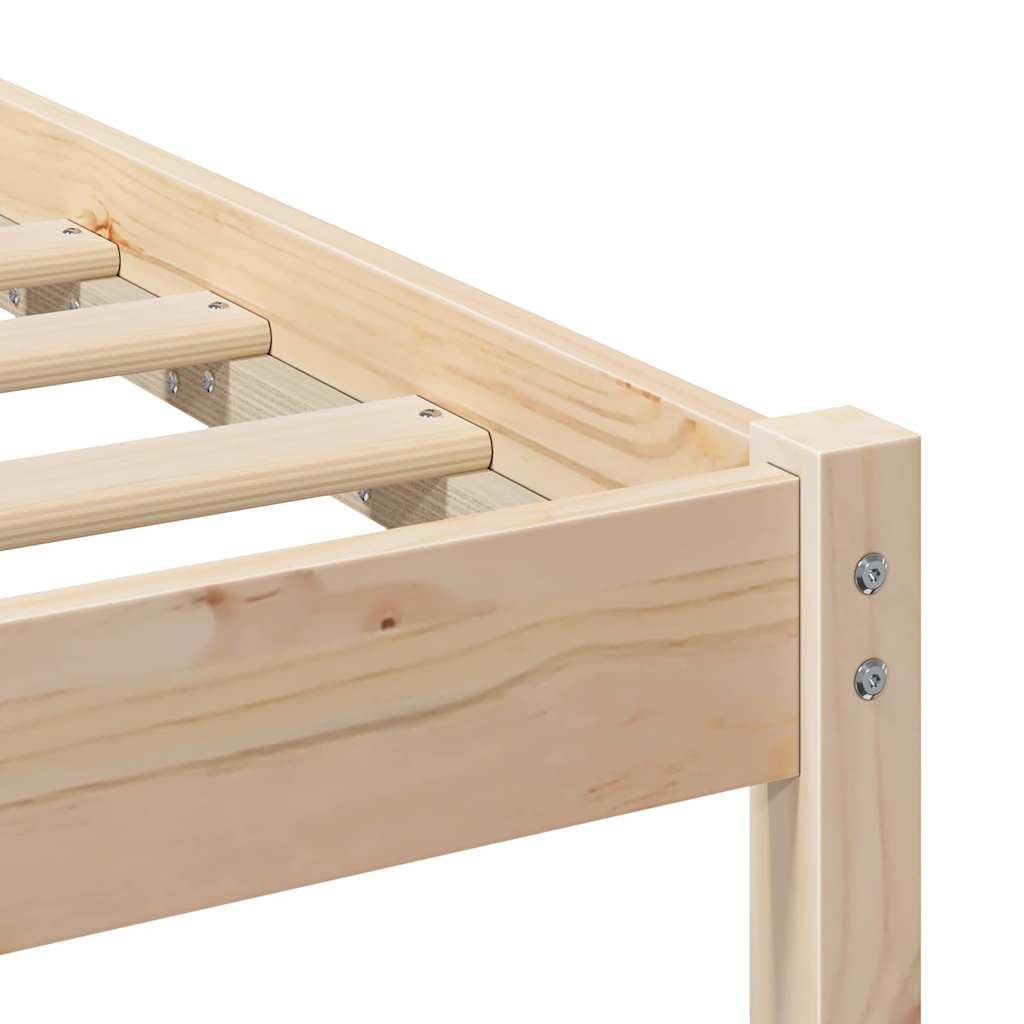 Struttura del letto Marrone 140 x 190 cm Pino massello