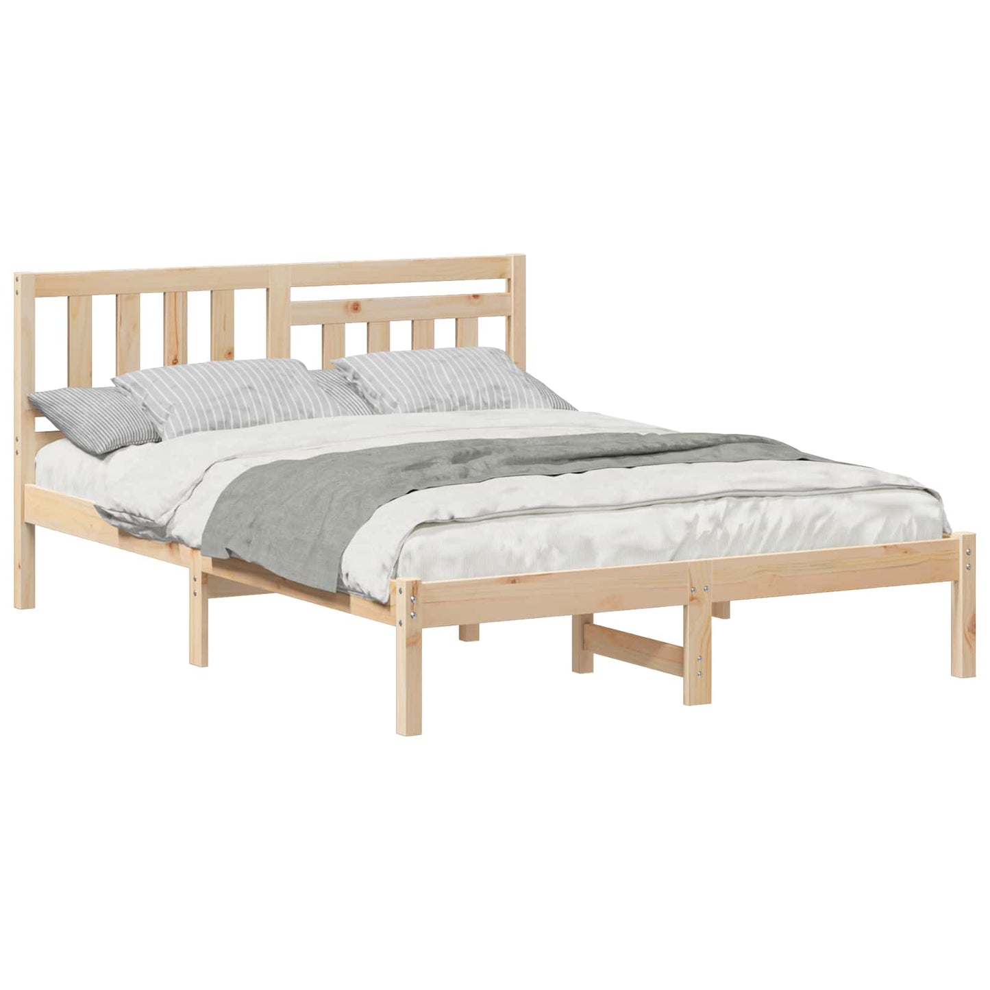 Struttura del letto Marrone 140 x 190 cm Pino massello | homemem39