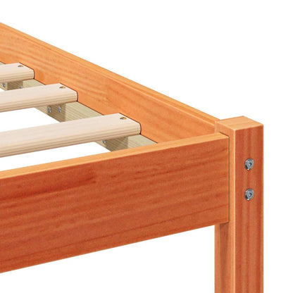 Struttura del letto Marrone cerato 140 x 190 cm Pino massello