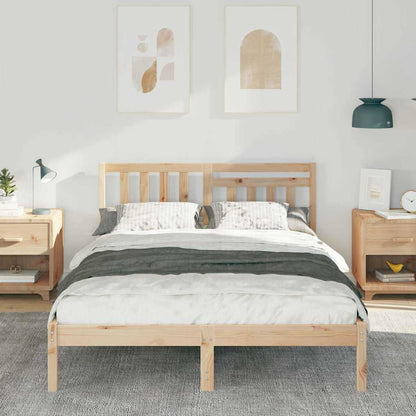 Struttura del letto Marrone 135 x 190 cm Pino massello | homemem39
