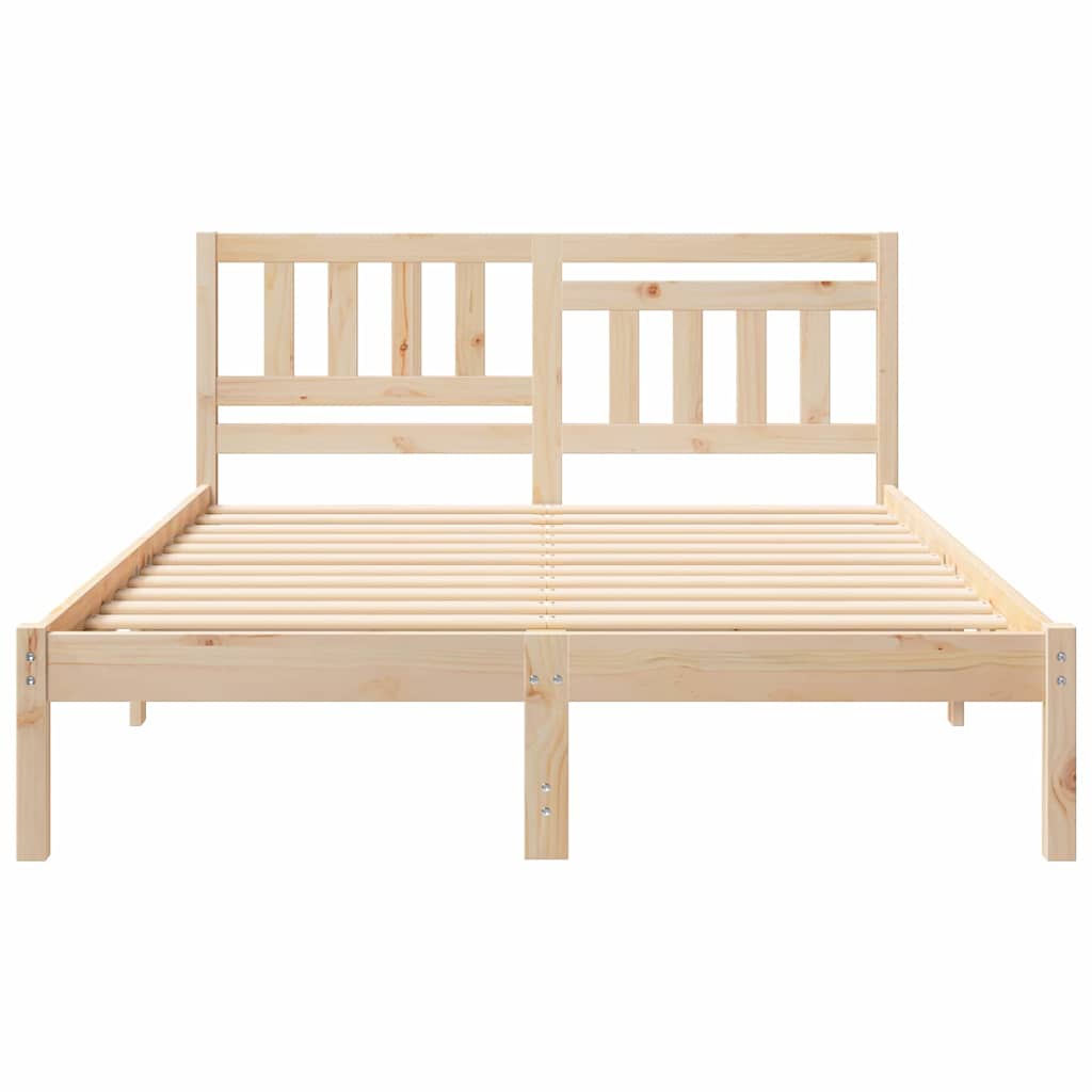Struttura del letto Marrone 135 x 190 cm Pino massello | homemem39