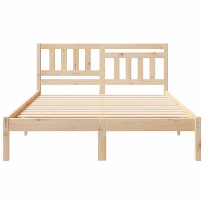 Struttura del letto Marrone 135 x 190 cm Pino massello | homemem39