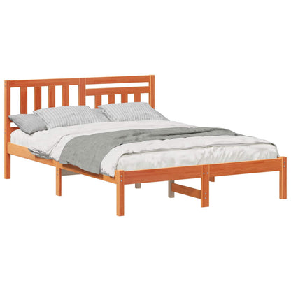 Struttura del letto con testiera Cera marrone 135 x 190 cm | homemem39