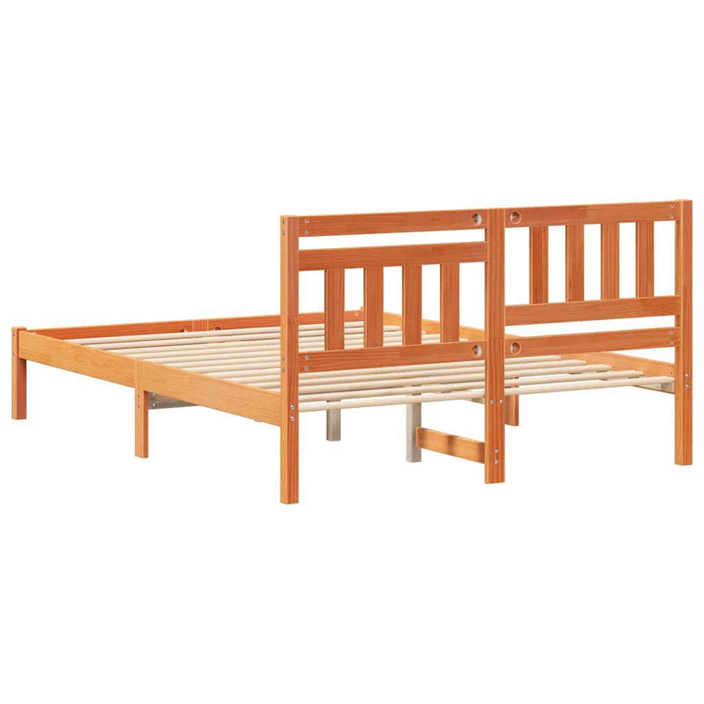 Struttura del letto Marrone cerato 120 x 190 cm Pino massello | homemem39