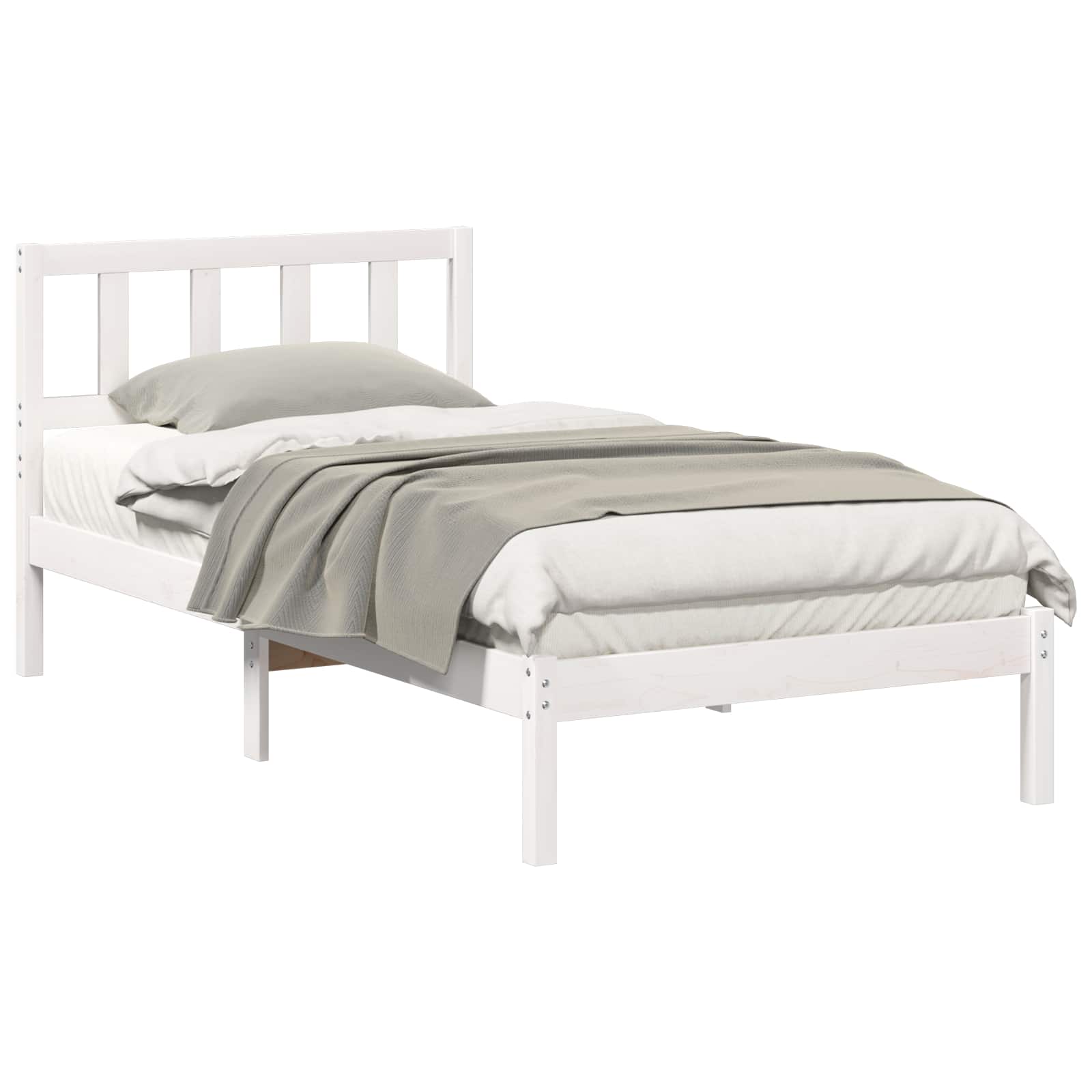 Struttura del letto Bianco 80 x 200 cm Pino massello | homemem39