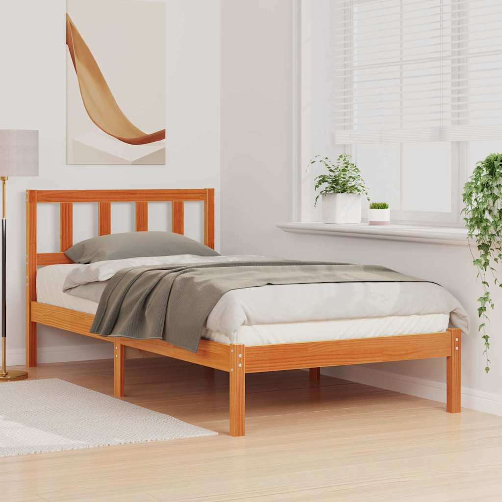 Struttura del letto Marrone cerato 80 x 200 cm Pino massello | homemem39