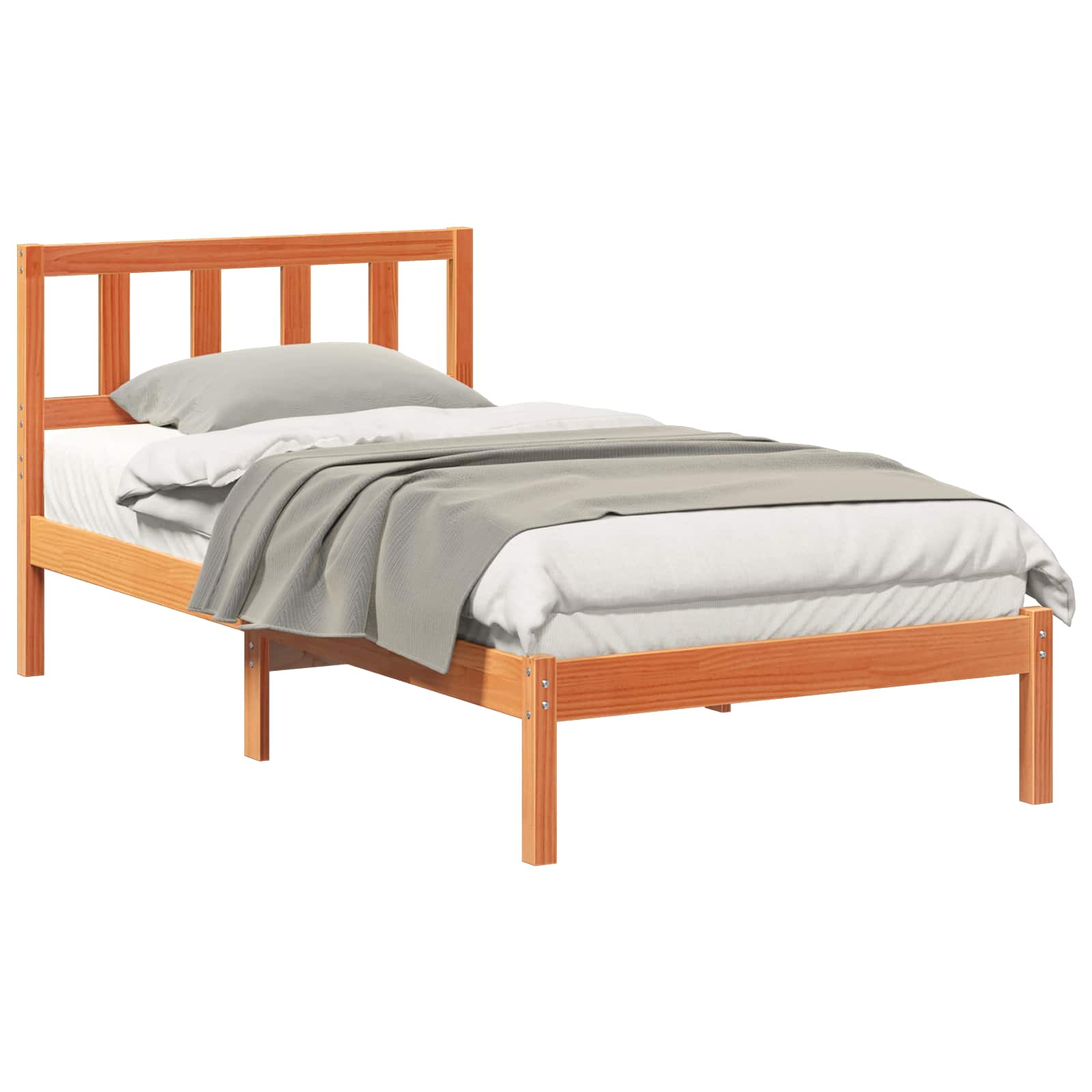 Struttura del letto Marrone cerato 100 x 200 cm Pino massello | homemem39